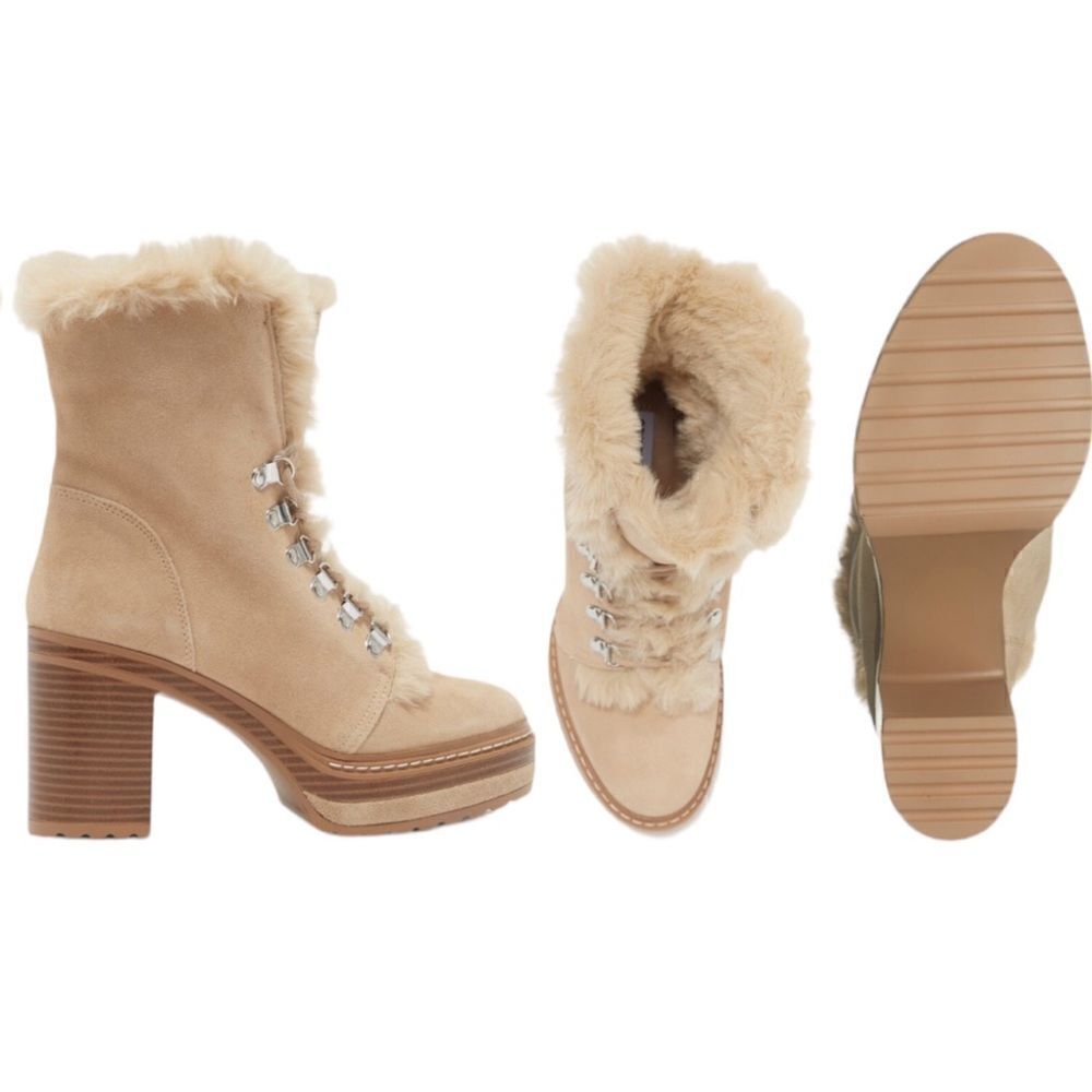 Steve Madden Women’s Scoops Faux Fur Platform Booties in the Size 9.5M - Picture 4 of 16